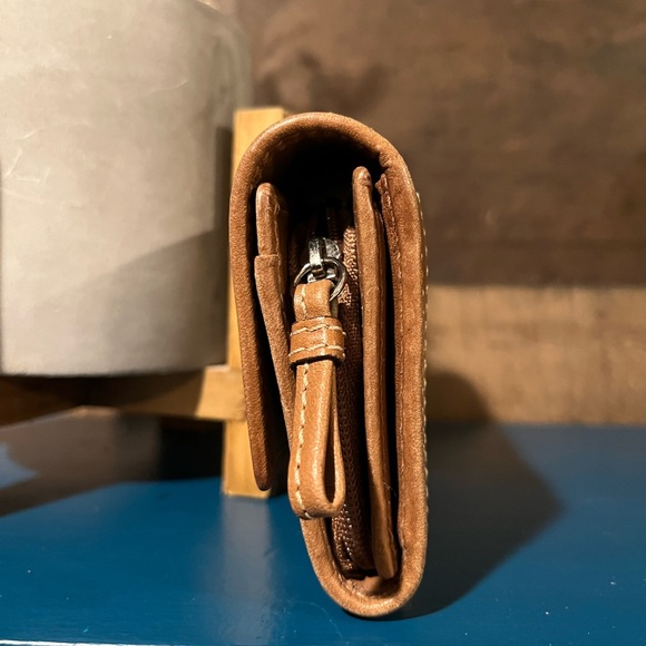 Coach Wallet Brown Signature C Small Compact Y2K - Picture 3 of 9